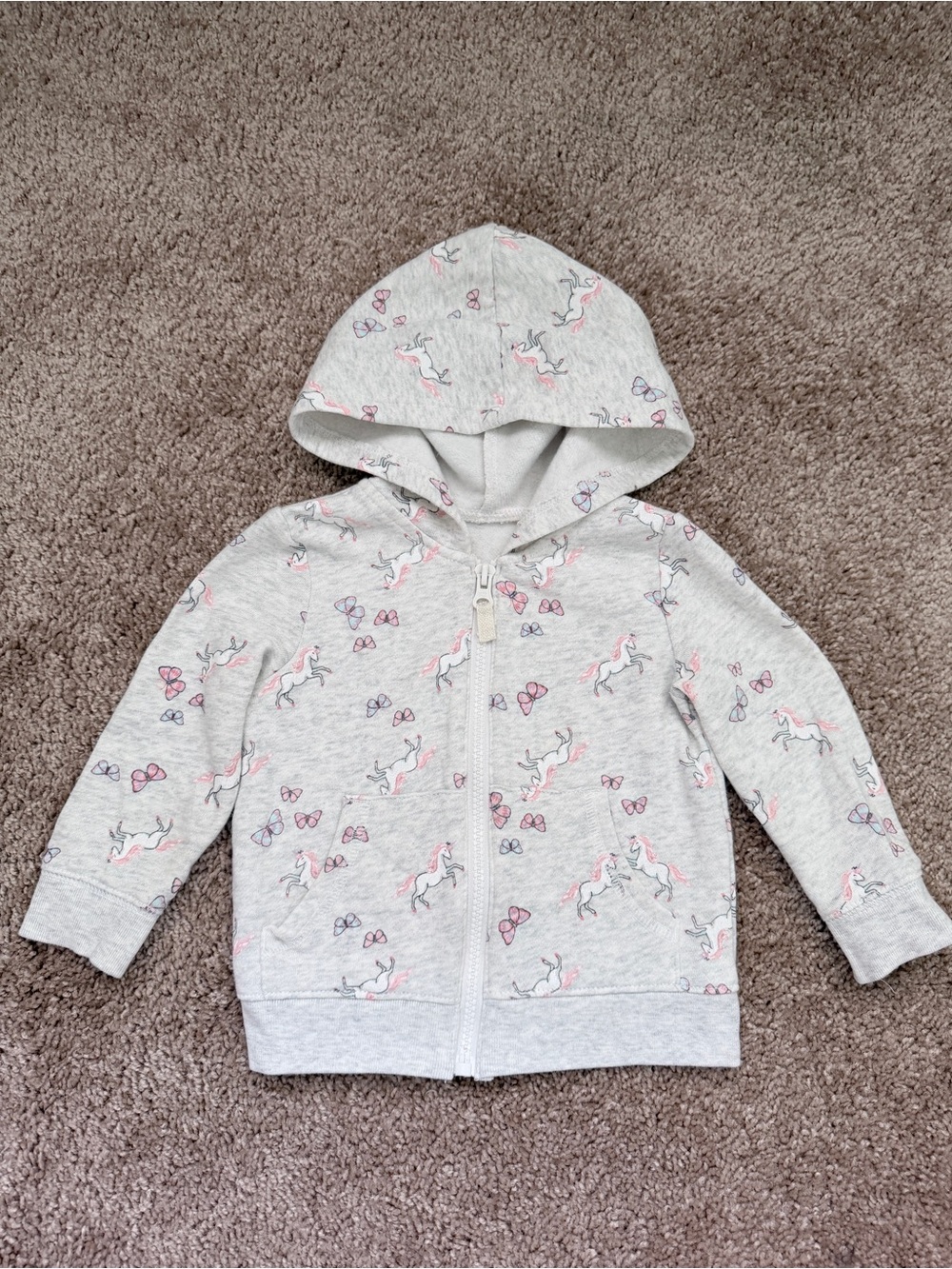 Baby French Terry Zip Up Hoodie, Hooded Sweatshirt, 12-18M
